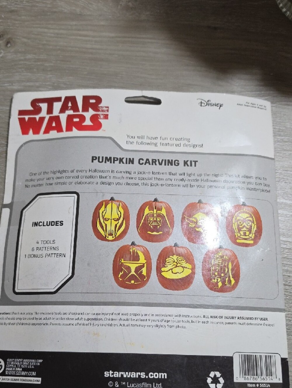 Star Wars Pumpkin Carving Kit - Black Tools - Picture 4 of 4